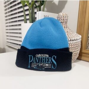vtg 90s CAROLINA PANTHERS nfl pro line embroidered logo beanie